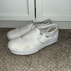Vans Women’s White Slip-On Shoes